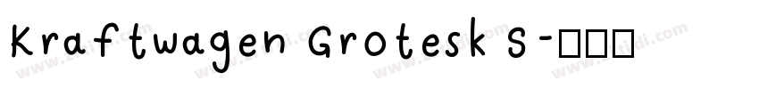 Kraftwagen Grotesk S字体转换